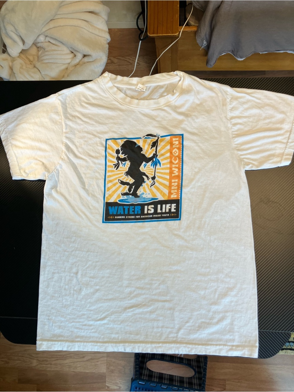 White 'Water Is Life' Graphic Tee